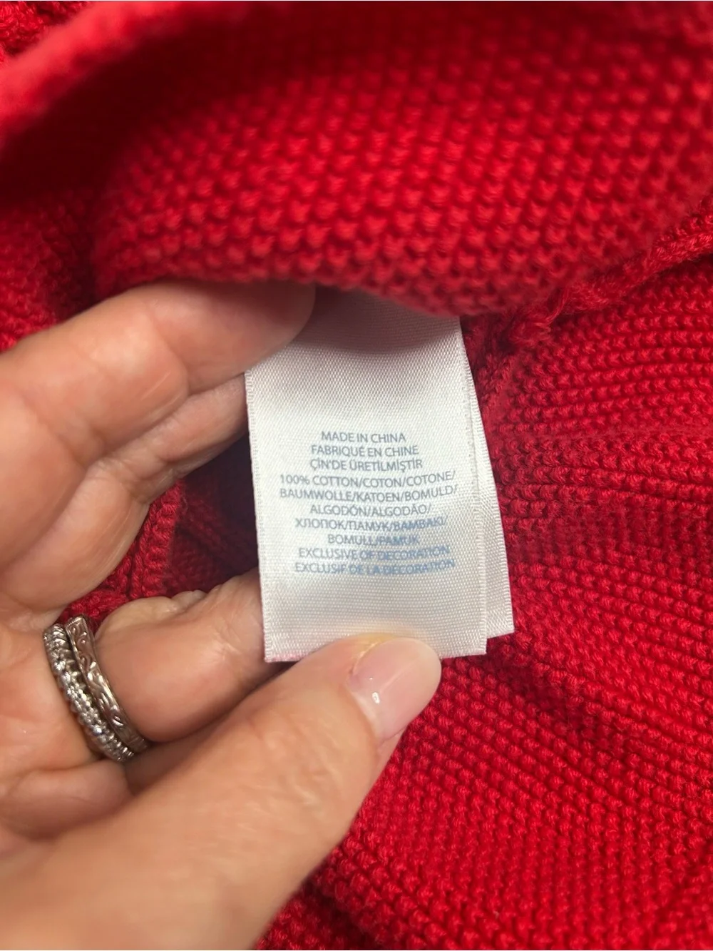 Ralph Lauren Girls' Red Cable-Knit Peplum Cardigan-24months